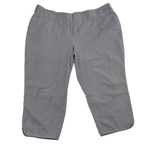 Lane Bryant The‎ Curvy Allie Pants Ankle Trousers Micro Stripe Stretch Size 24